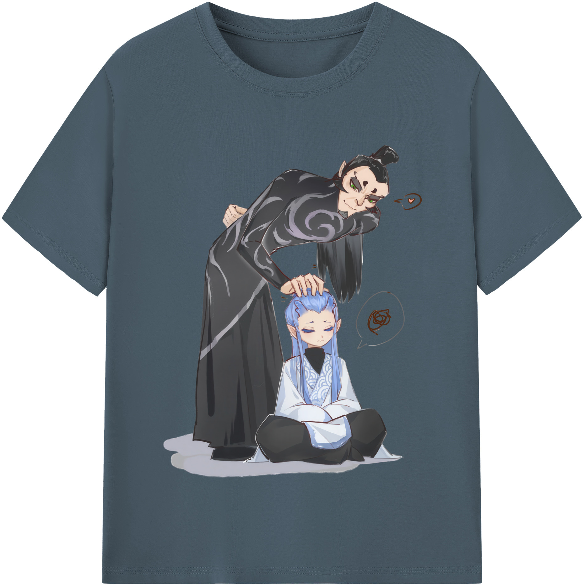 （画像用） Ne Zha 2 ナタ 魔童の大暴れ 綿100％半袖Tシャツ（フロントプリント）
